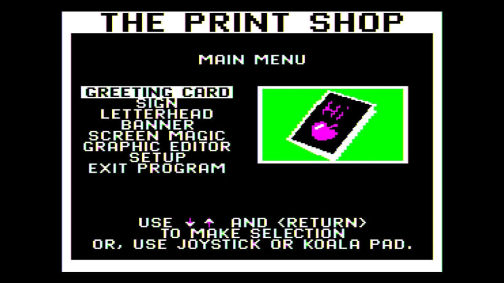 Printing History - Desktop Publishing in the 80s copy Screenshot- The Print Shop Club