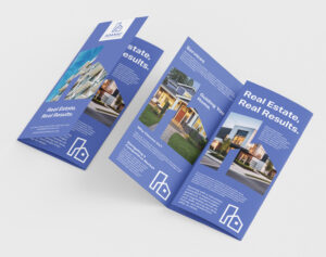 Real estate printing - roll fold brochure