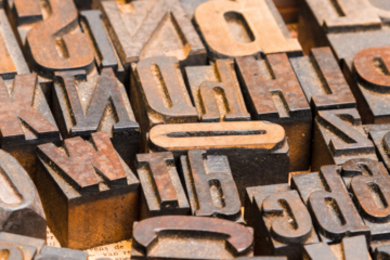 Printing History - vintage letterpress letters