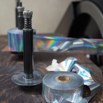 Roll of holographic foil-premium printing techniques at Bond